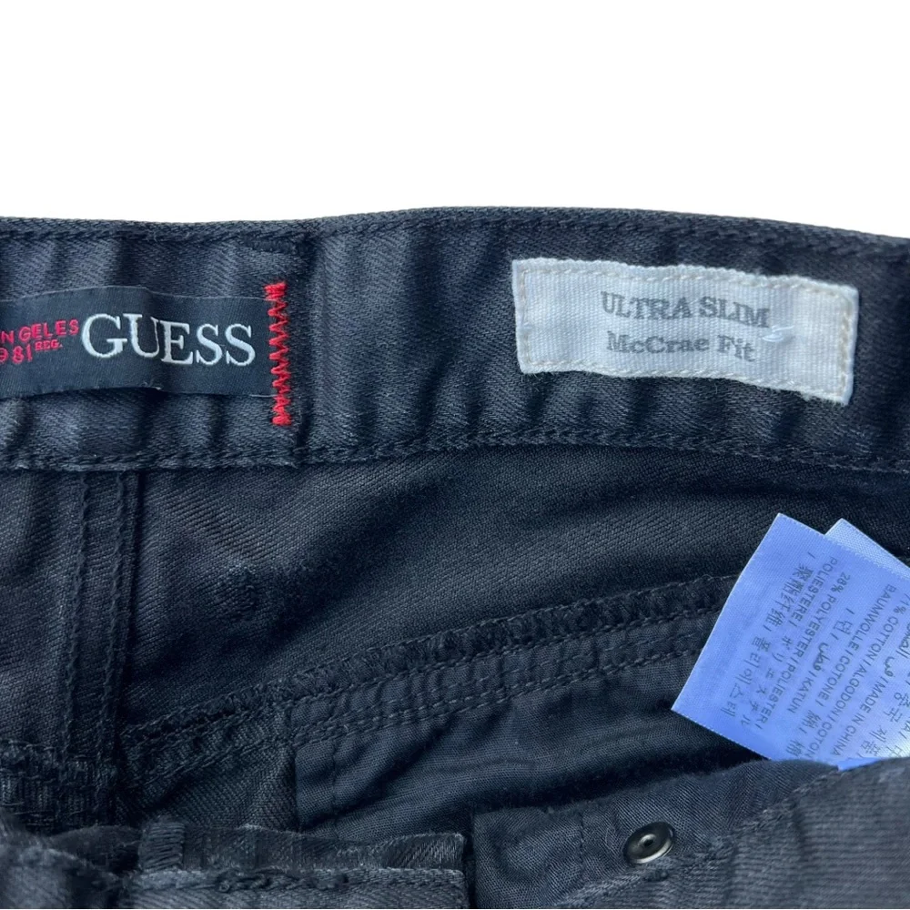 Guess Men’s Ultra Slim McCrane Fit Black Jeans Size 30x30